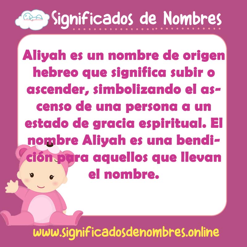 Significado y origen del nombre Aliyah