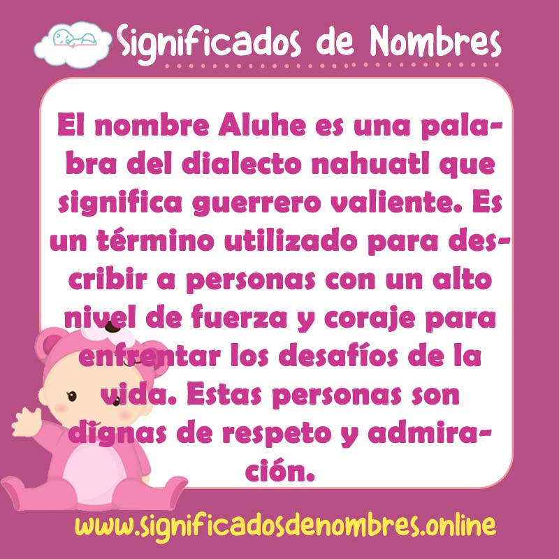 Significado y origen del nombre Aluhe