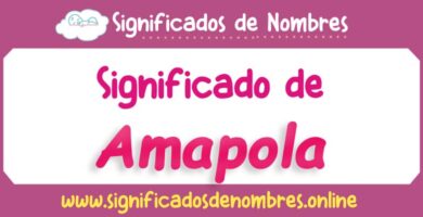 Significado de Amapola
