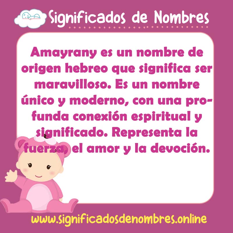 Significado y origen del nombre Amayrany