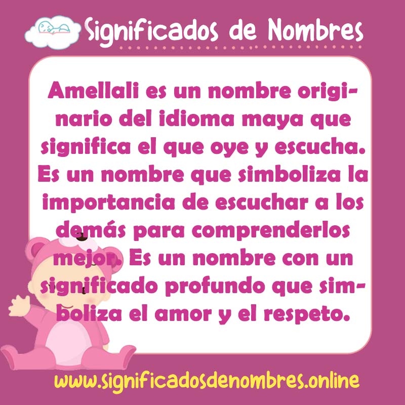 Significado y origen del nombre Amellali