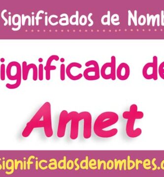 Significado de Amet