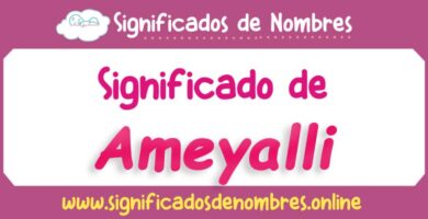 Significado de Ameyalli