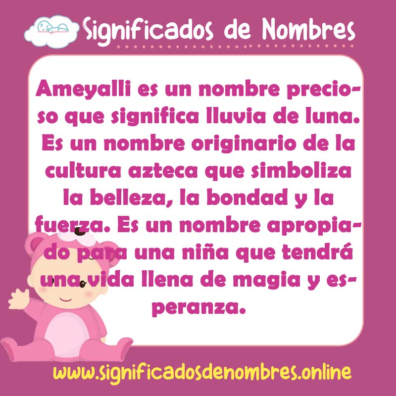 Significado y origen del nombre Ameyalli