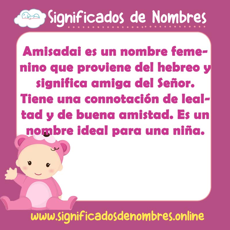 Significado y origen del nombre Amisadai