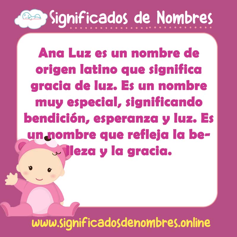Significado y origen del nombre Ana Luz