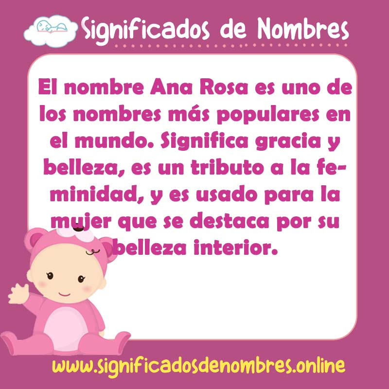 Significado y origen del nombre Ana Rosa