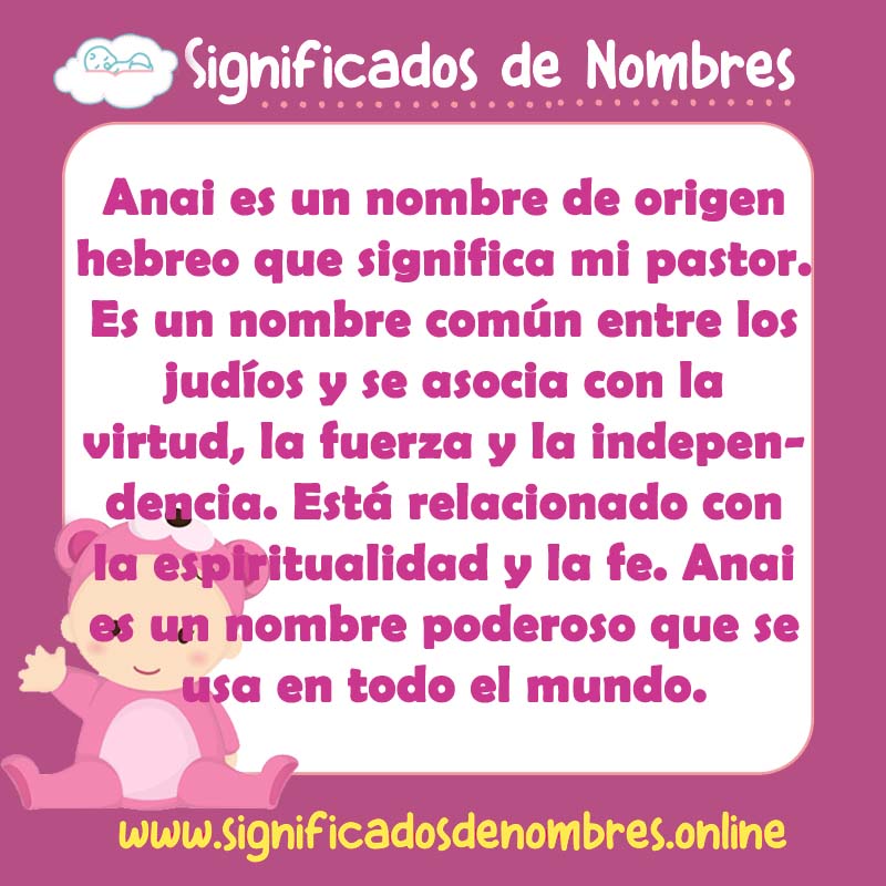 Significado y origen del nombre Anai