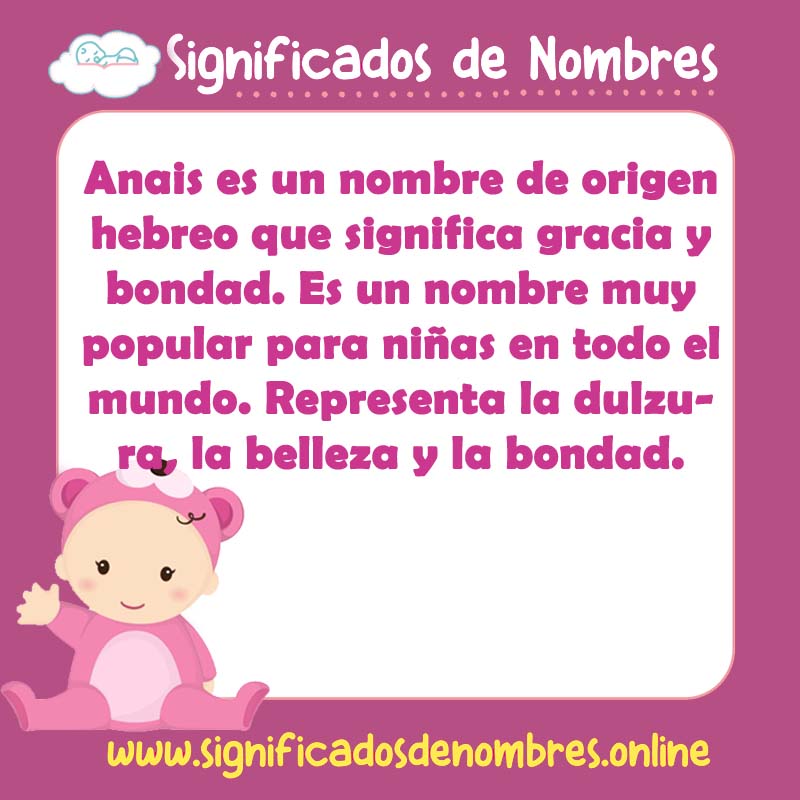 Significado y origen del nombre Anais