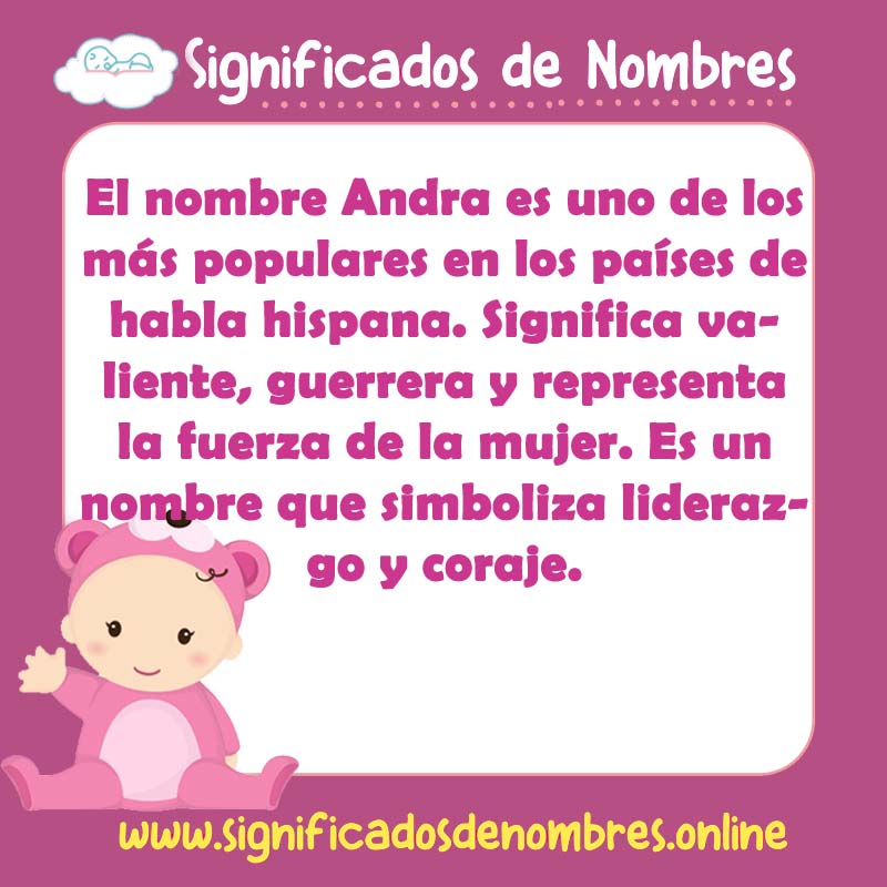 Significado y origen del nombre Andra