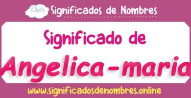 Significado de Angelica Maria