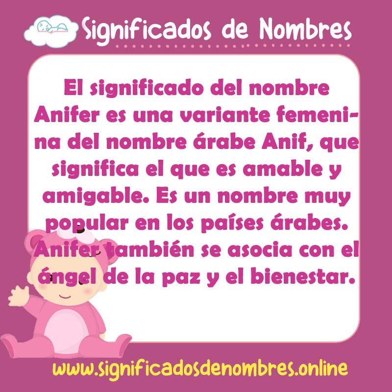 Significado y origen del nombre Anifer