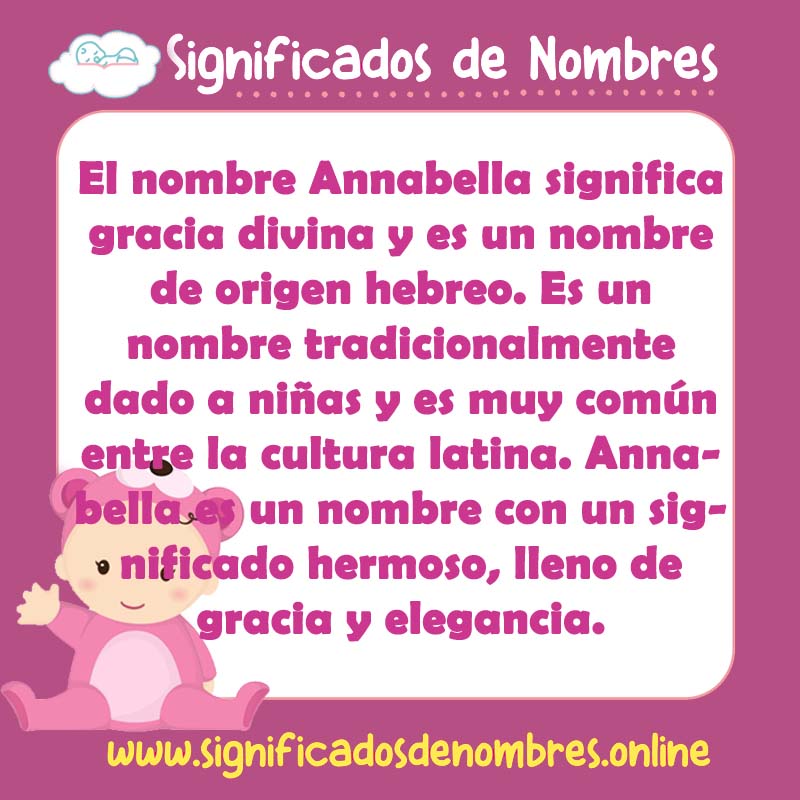 Significado y origen del nombre Annabella