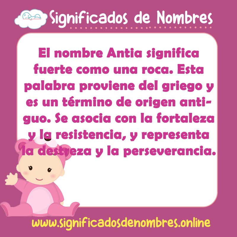 Significado y origen del nombre Antia