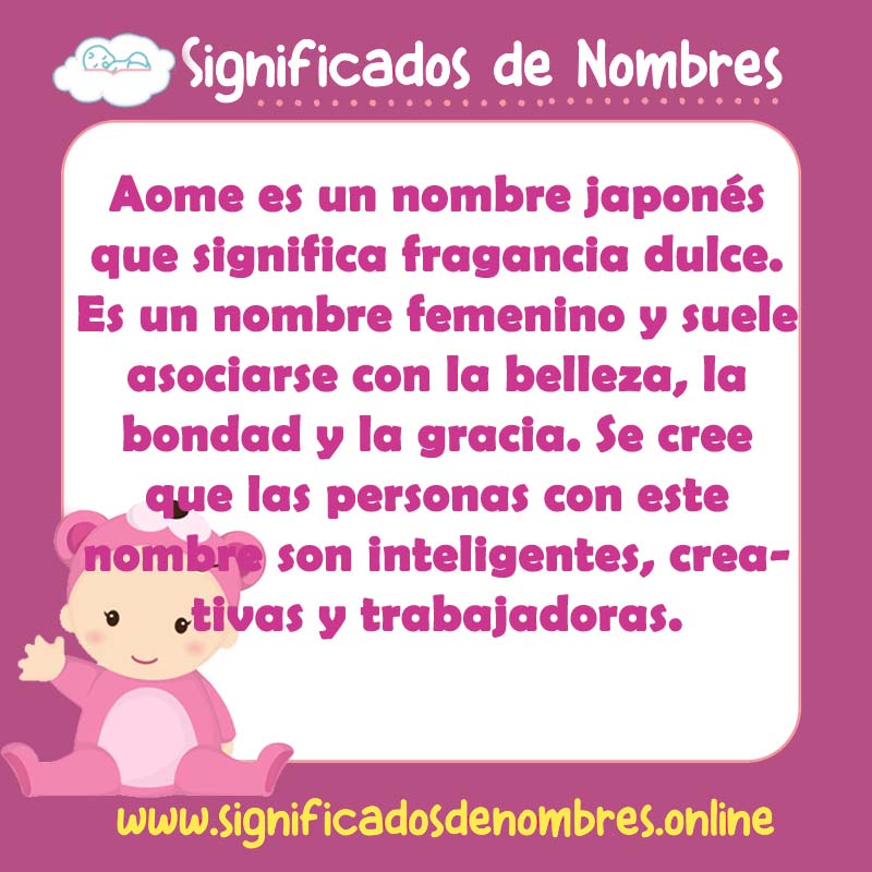 Significado y origen del nombre Aome