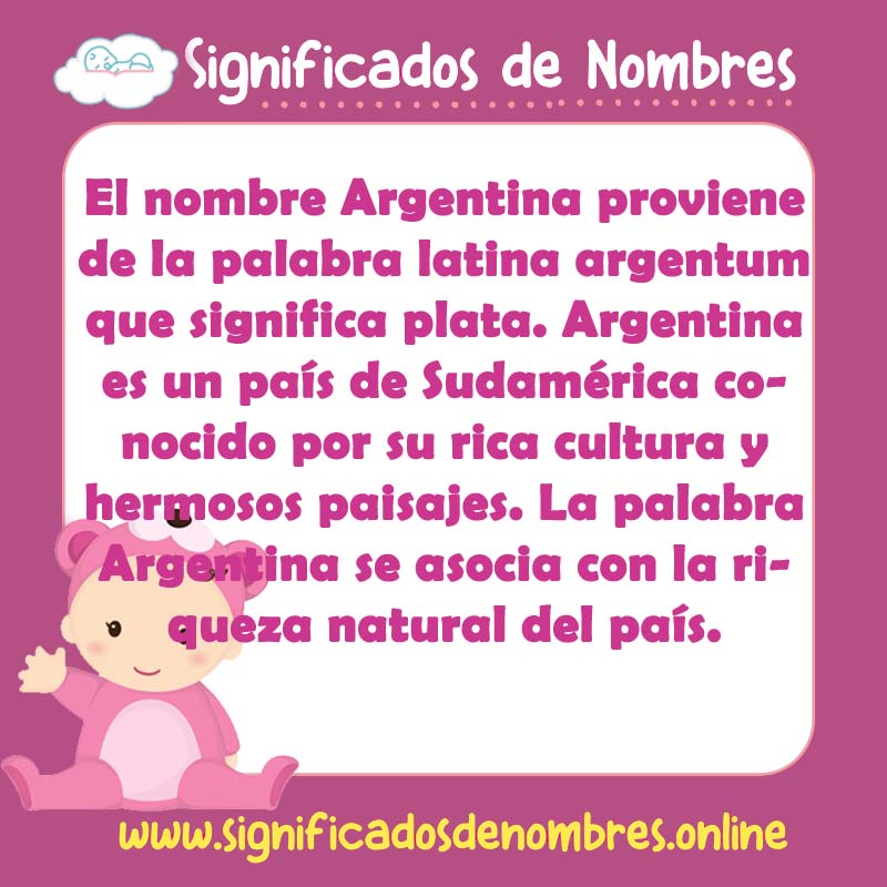 Significado y origen del nombre Argentina