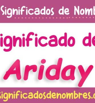 Significado de Ariday