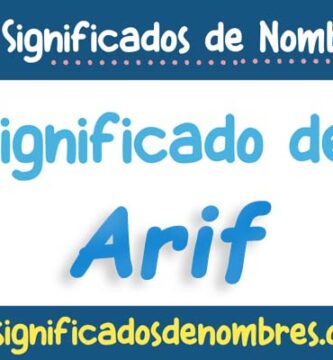 Significado de Arif