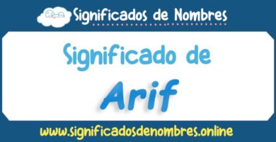 Significado de Arif
