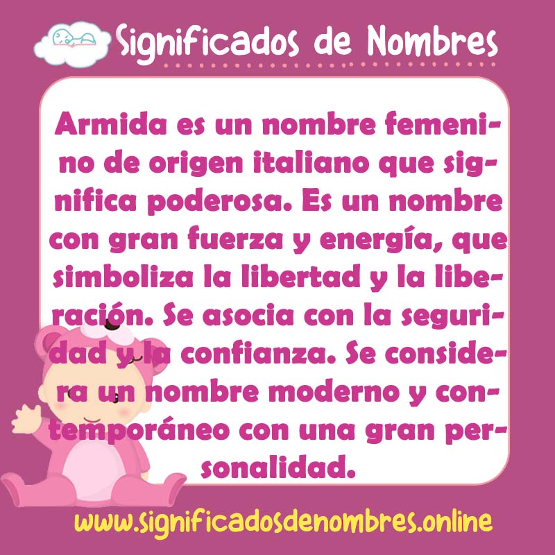 Significado y origen del nombre Armida