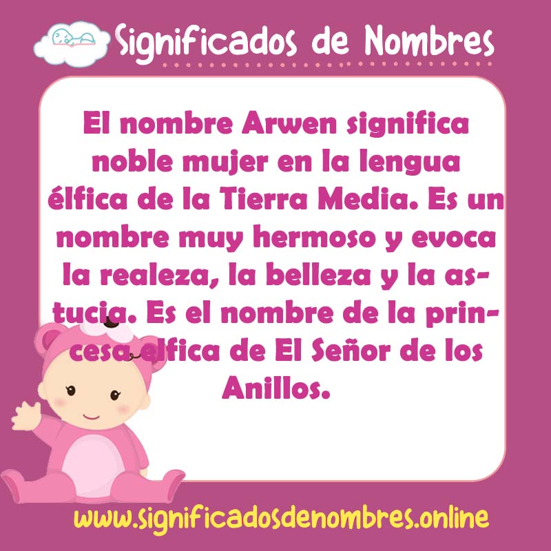 Significado y origen del nombre Arwen