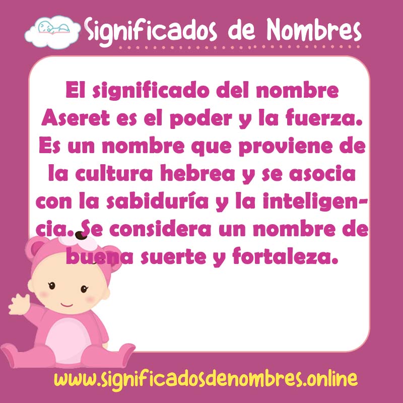 Significado y origen del nombre Aseret