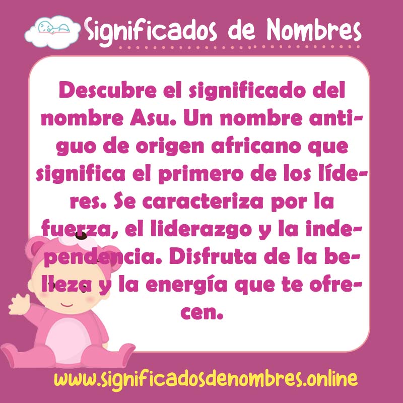Significado y origen del nombre Asu