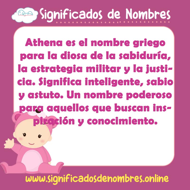 Significado y origen del nombre Athena