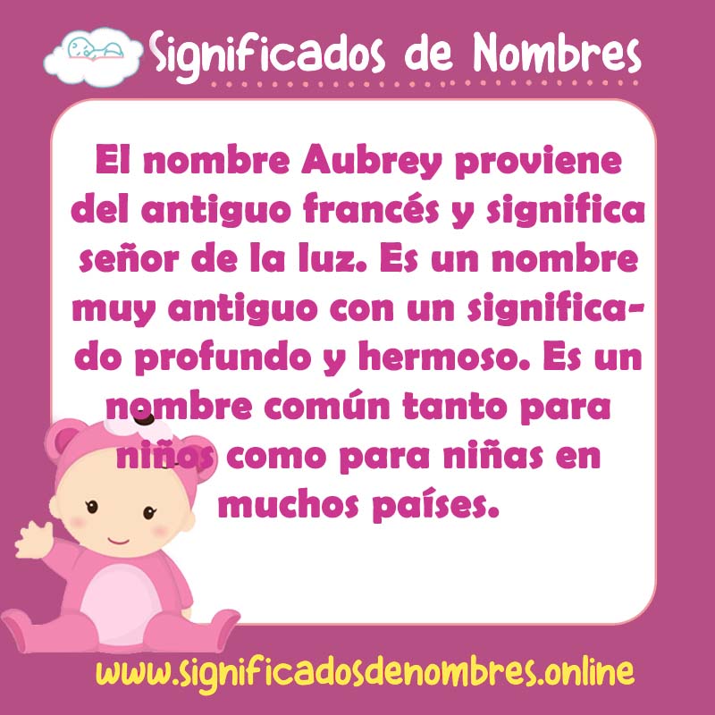 Significado y origen del nombre Aubrey