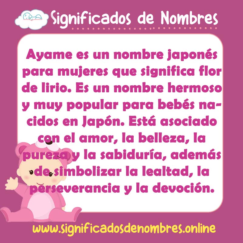Significado y origen del nombre Ayame