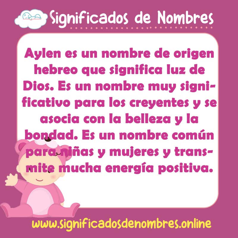 Significado y origen del nombre Aylen