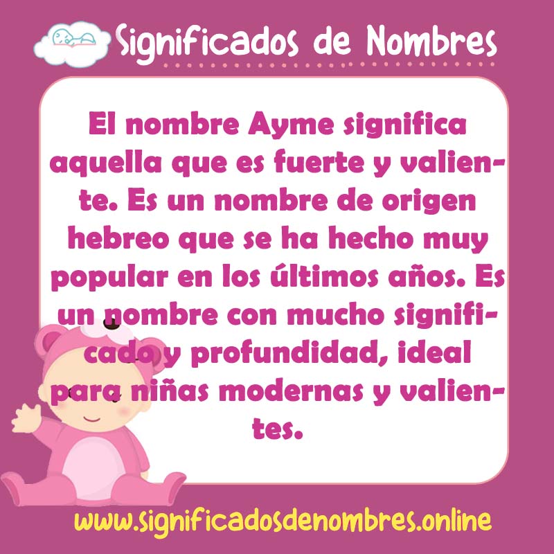 Significado y origen del nombre Ayme