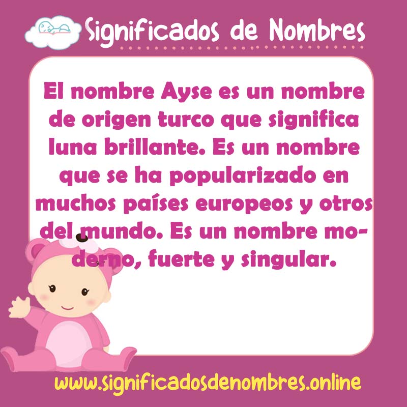 Significado y origen del nombre Ayse