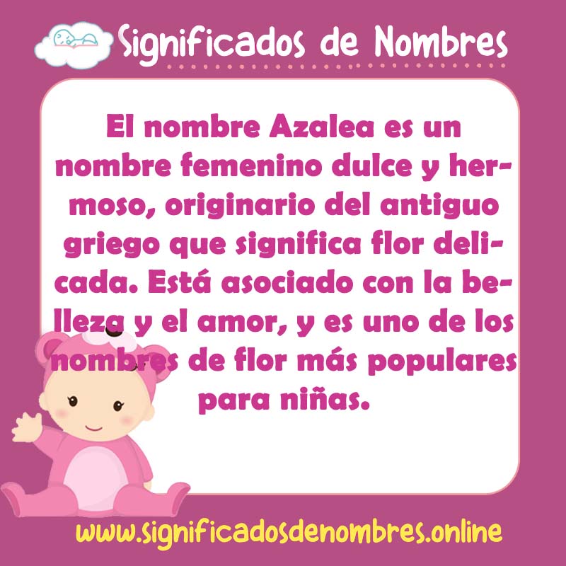 Significado y origen del nombre Azalea