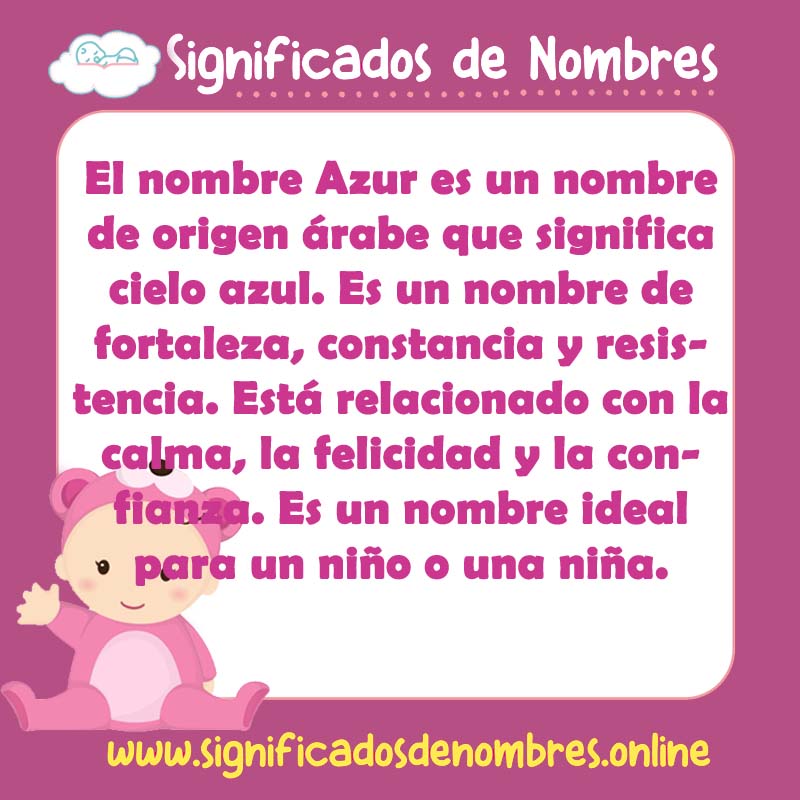 Significado y origen del nombre Azur