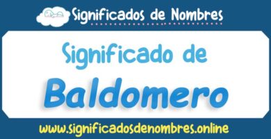 Significado de Baldomero