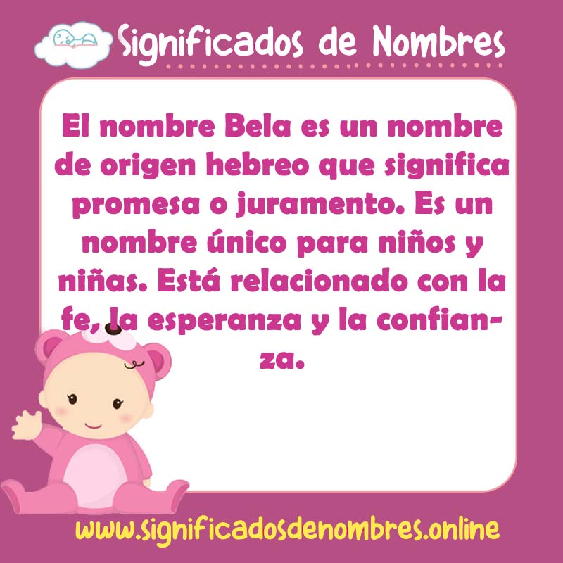 Significado y origen del nombre Bela
