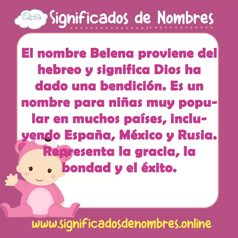 Significado y origen del nombre Belena