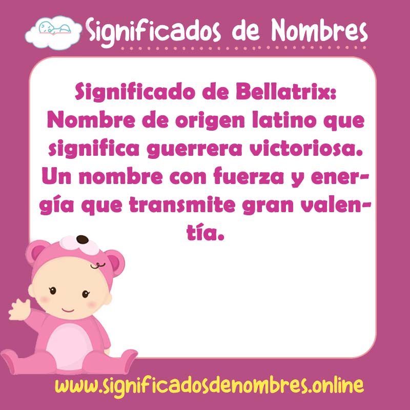Significado y origen del nombre Bellatrix