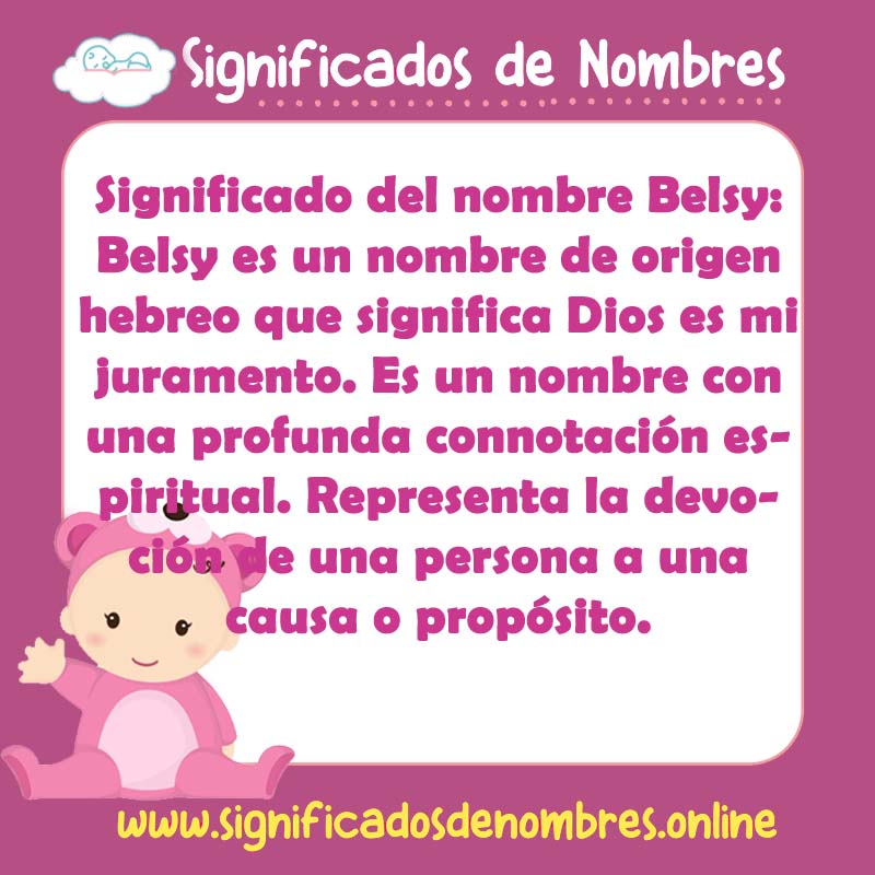Significado y origen del nombre Belsy