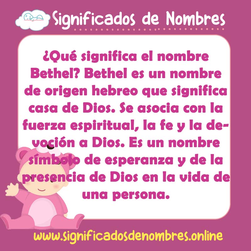 Significado y origen del nombre Bethel