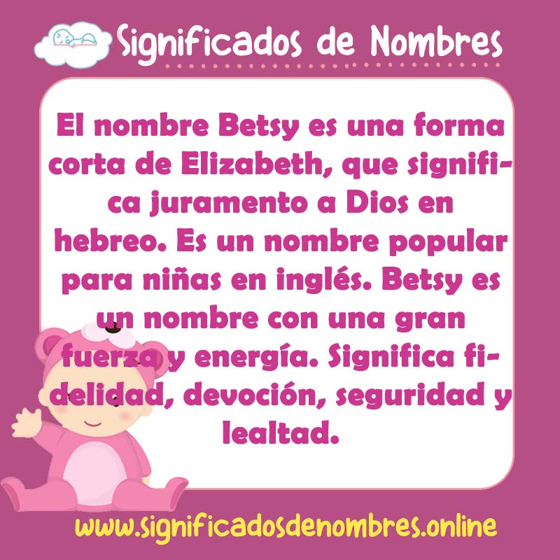 Significado y origen del nombre Betsy