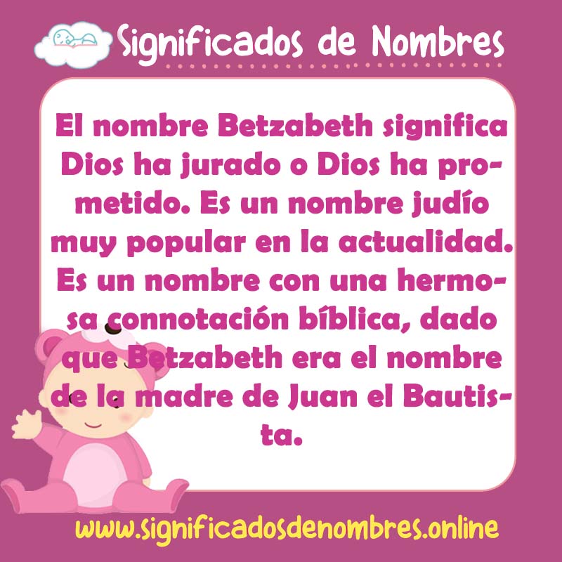 Significado y origen del nombre Betzabeth