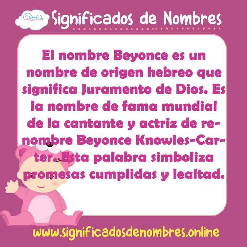 Significado y origen del nombre Beyonce