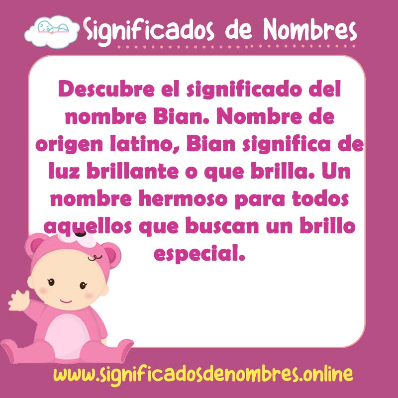 Significado y origen del nombre Bian
