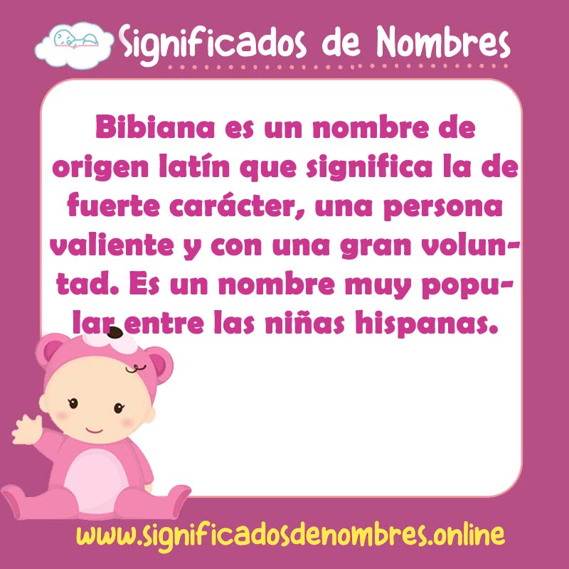 Significado y origen del nombre Bibiana