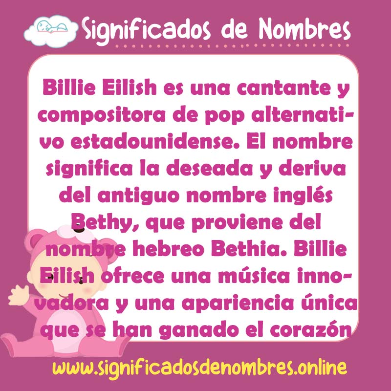 Significado y origen del nombre Billie Eilish