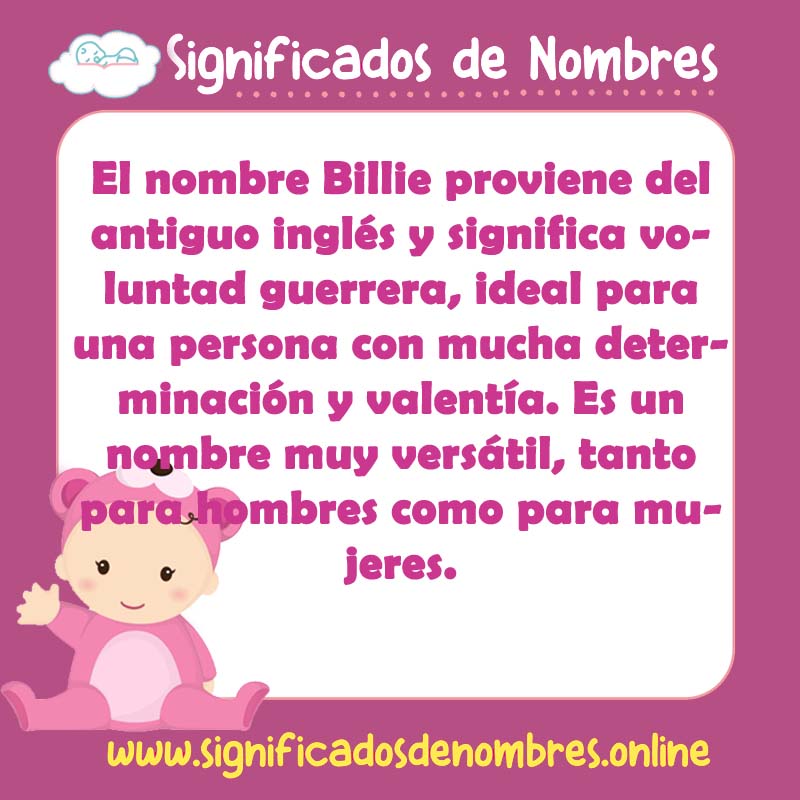 Significado y origen del nombre Billie