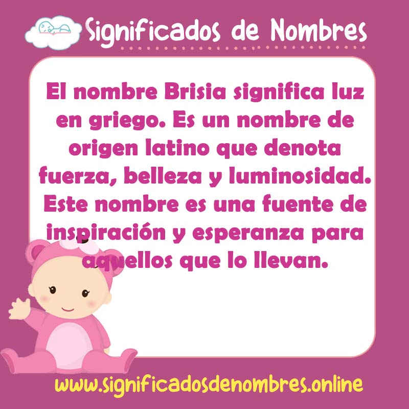 Significado y origen del nombre Brisia