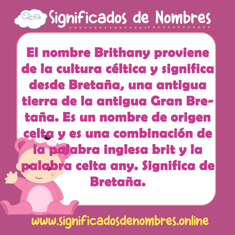 Significado y origen del nombre Brithany